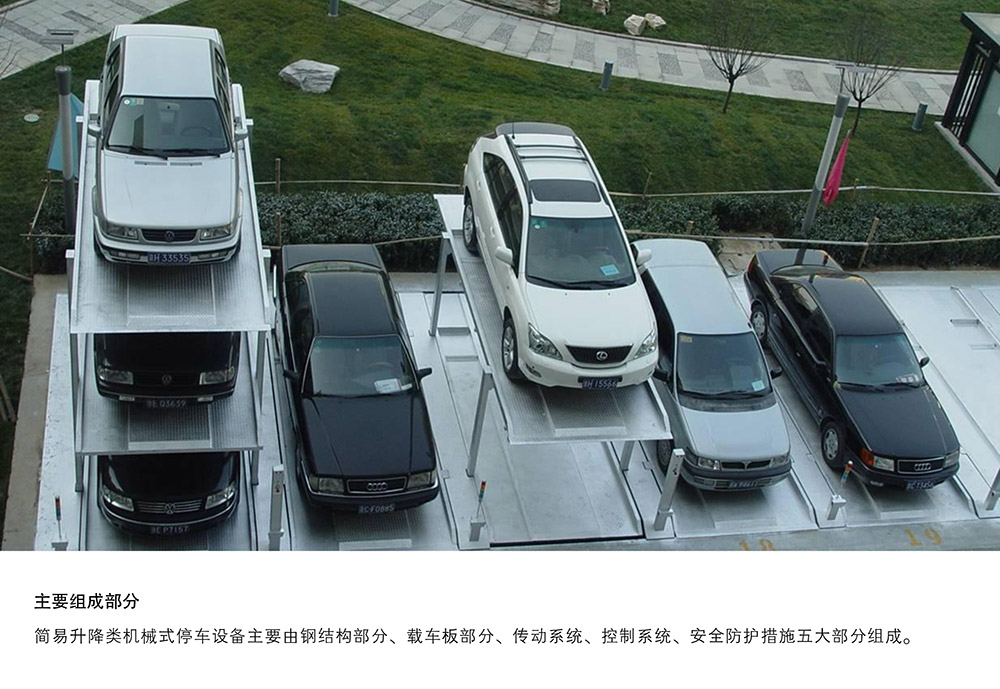 陕西西安PJS4D3四层地坑简易升降停车设备主要组成部分.jpg