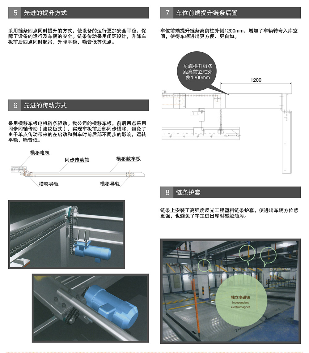 陕西西安负二正二地坑PSH4D2四层升降横移式立体车库设备提升方式链条保护.jpg